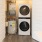 a washer and dryer in a closet
