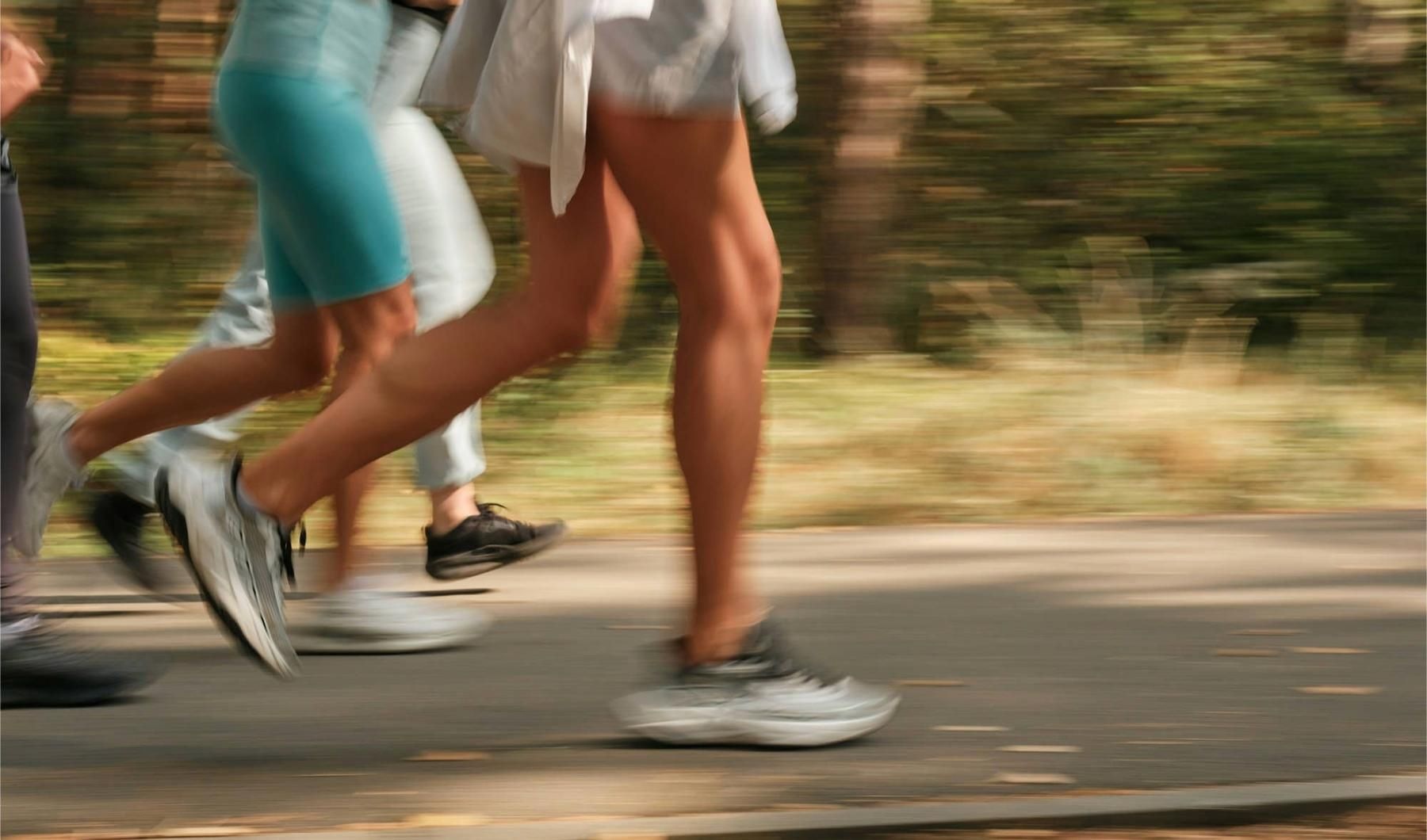 Get your workout on a group of people running on a road