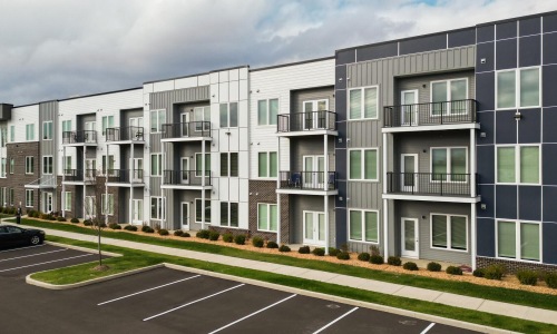 view of a multi story building