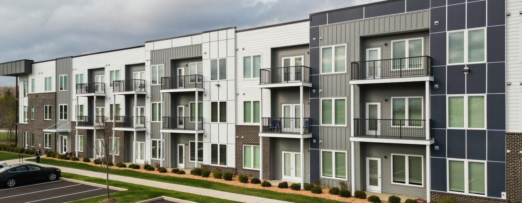 view of a multi story building